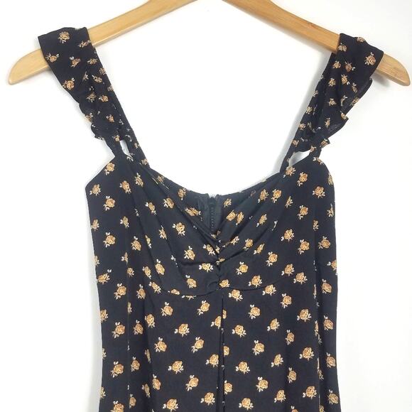 Flynn Skye | Carla Mini Shirt Dress Floral Black Small - Picture 3 of 10